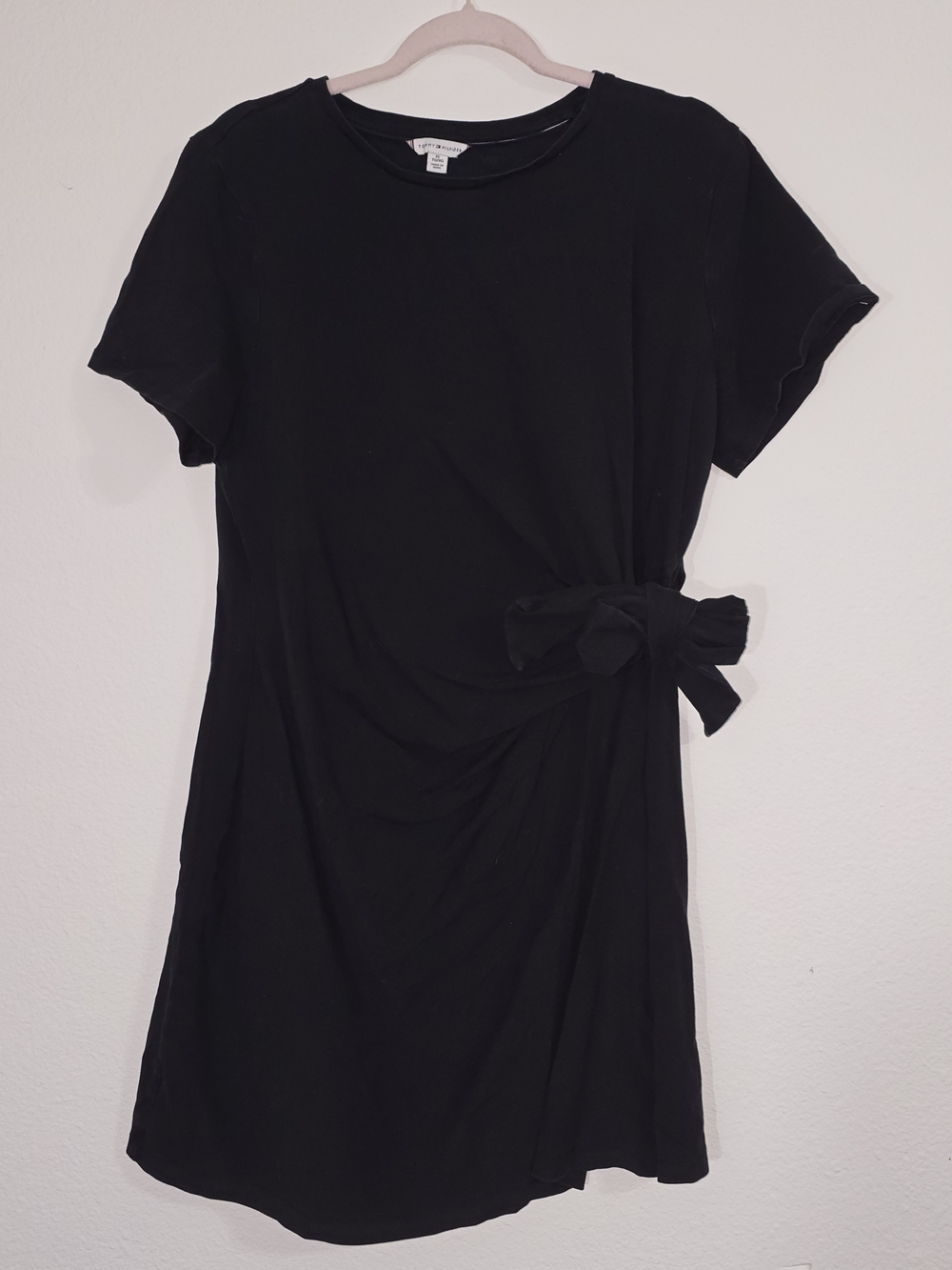 Tommy Hilfiger Black Short-Sleeve Knot Side Dress